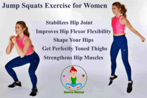 Jump Squats Exercise Benefits for Women Hips, Thighs, Buttocks