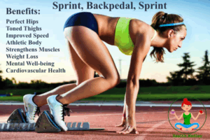 Sprint Backpedal Sprint Benefits for Female Buttocks, Hips, Thighs